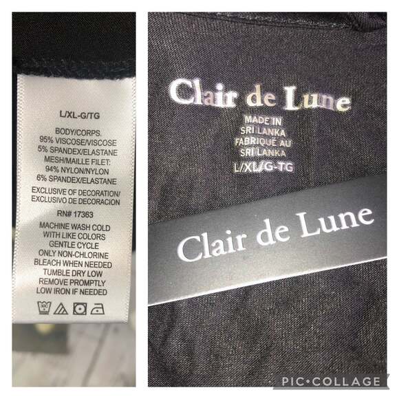 NWT Clair de Lune bathrobe with mesh & Crochet trim size XL - Picture 12 of 12
